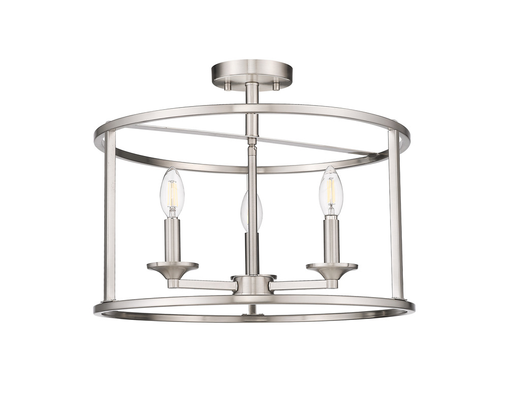 Vivio Alfred 3-Light Round Open Semi-Flush Mount - NK