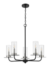 HOMEnhancements 70154 - Vivio 5-Light Aura Two-Toned Chandelier - CG,MB,NK