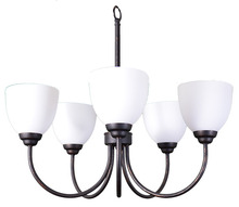 HOMEnhancements 17981 - Laredo 5-Light Chandelier - RB White Glass