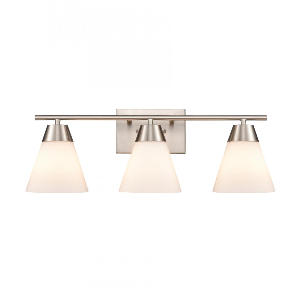 Vivica 24'' Wide 3-Light Vanity Light - Brushed Nickel